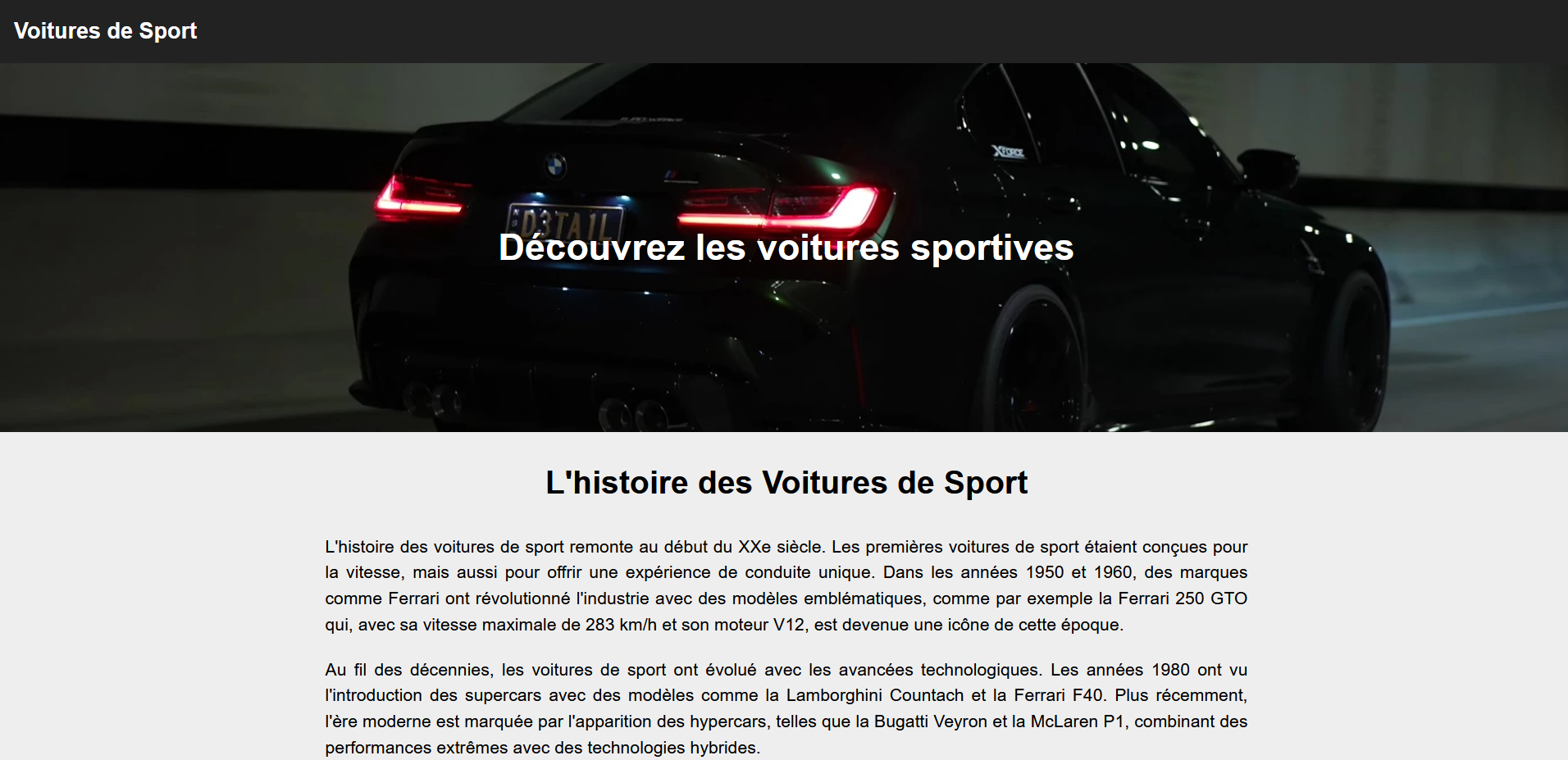 Aperçu site vitrine